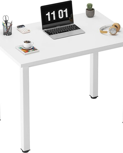 Need Small Desk, 31.5 inch Sturdy Writing Desk for Small Spaces, Small Computer Desk Teens Desk Study Table Laptop Desk Home Ofice Desk, White - LeafyLoom