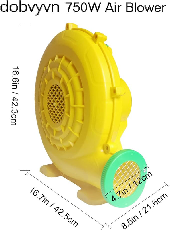 Air Blower 750 Watts, Bounce House Blower for inflatables Jump House, Inflatable Castle and Jump Slides, Efficient and Convenient Commercial Inflatable Blower for Bounce House (Style C-750W) - LeafyLoom