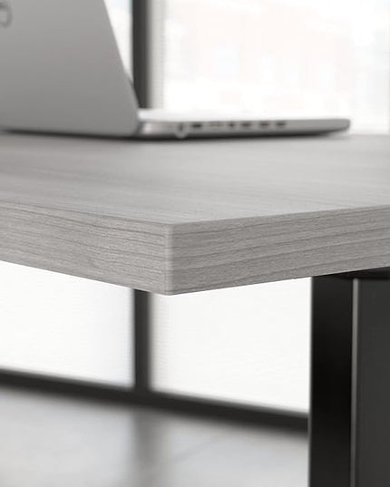 Bush Business Furniture Move 60 Electric Ergonomic Sit-Stand Computer Table for Home and Professional Office, 72W x 30D, Platinum Gray - LeafyLoom