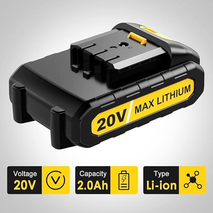 Somorei 1 Pack Battery 20V Cordless Leaf Blower, Replacement for Small Blower, Battery Only (Charger Not Included) - LeafyLoom