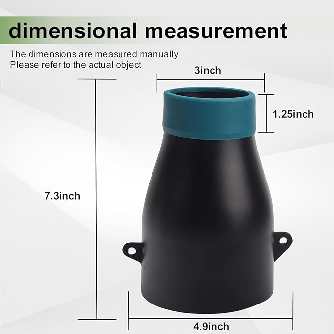 Car Drying Nozzle for Makita 18V LXT Leaf Blowers XBU03Z, XBU03SM1, DUB184Z, DUB184PT, DUB184PT2 - Contain Protective Silicone Band - LeafyLoom