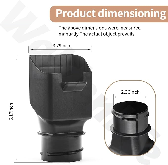 Blower Flat Nozzle Vacuum Tubes, Car Drying Nozzle Compatible with Toro Leaf Blower, Leaf Blower Flat Nozzle for 51619 51502 Leaf Collection Blower Bag - LeafyLoom