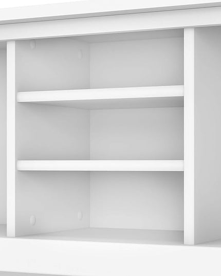 Bush WC81911 Somerset Transitional Hutch, White - LeafyLoom