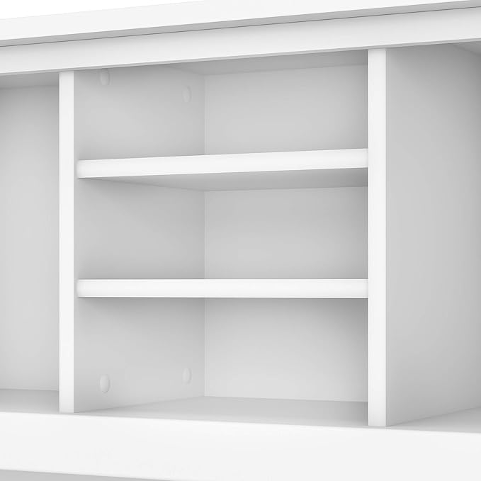 Bush WC81911 Somerset Transitional Hutch, White - LeafyLoom