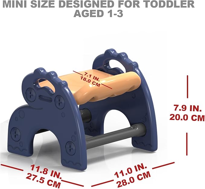 Mini Plastic Stool for Toddler, Small Kids Activity Chair & Seat for Bathroom Bedroom Living Room, Mini Portable Chair for Kids Aged 1-3, Indoor & Outdoor Use - LeafyLoom