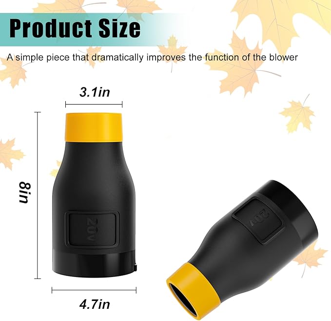 Car Drying Nozzle for Dewalt 20V MAX Leaf Blower(DCBL722B DCBL722P1), Blower Nozzle for Dewalt- Bare Nozzle 1 Pack(DCE100B DCBL720P1 Not Fit) - LeafyLoom