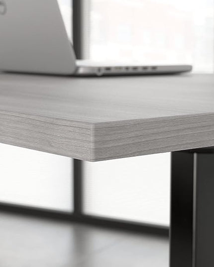 Bush Business Furniture Move 60 Electric Ergonomic Sit-Stand Computer Table for Home and Professional Office, 48W x 24D, Platinum Gray - LeafyLoom