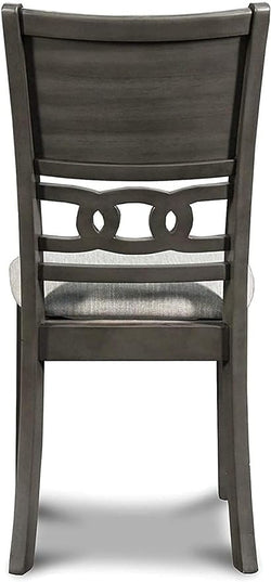 New Classic Furniture Gia Drop Leaf Dining Table with Two Chairs, 42-Inch, Gray - LeafyLoom