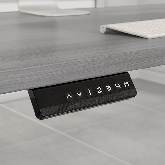 Bush Business Furniture Move 60 Electric Ergonomic Sit-Stand Computer Table for Home and Professional Office, 72W x 30D, Platinum Gray - LeafyLoom