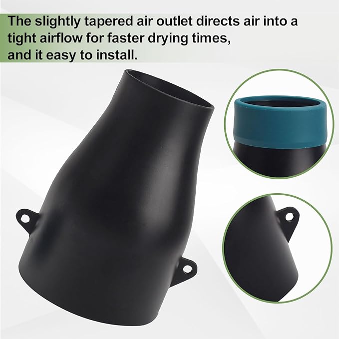 Car Drying Nozzle for Makita 18V LXT Leaf Blowers XBU03Z, XBU03SM1, DUB184Z, DUB184PT, DUB184PT2 - Contain Protective Silicone Band - LeafyLoom