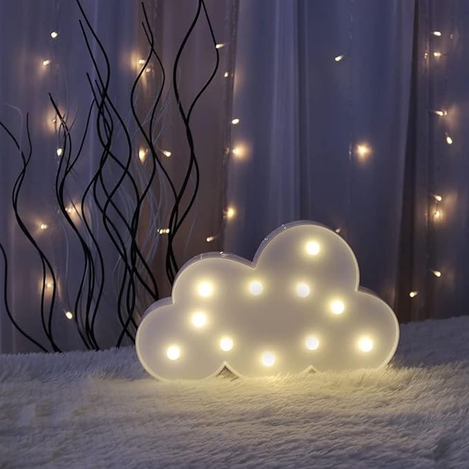 3Pcs Decorative LED Crescent Moon Star Cloud Night Light Can Be Hung On The Wall Children’S Room Room Light, Suitable for Birthday Parties, Holiday Decorations, Baby Room Decoration. - LeafyLoom