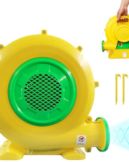 Air Blower, 480W 0.64HP Bounce House Blower, Portable Inflatable Bubble House Blower, Perfect for Inflatable Bounce House, Bouncy Castle, Jumper, Water Slid, Blower Corded(480 Watt 0.6HP) - LeafyLoom