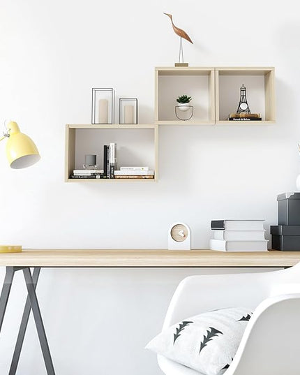 Kaboon Universal Tabletop 47.25"x30", Solid One-Piece Melamine Table Top, Double Desk L-Desk DIY, Home and Office, Oak - LeafyLoom