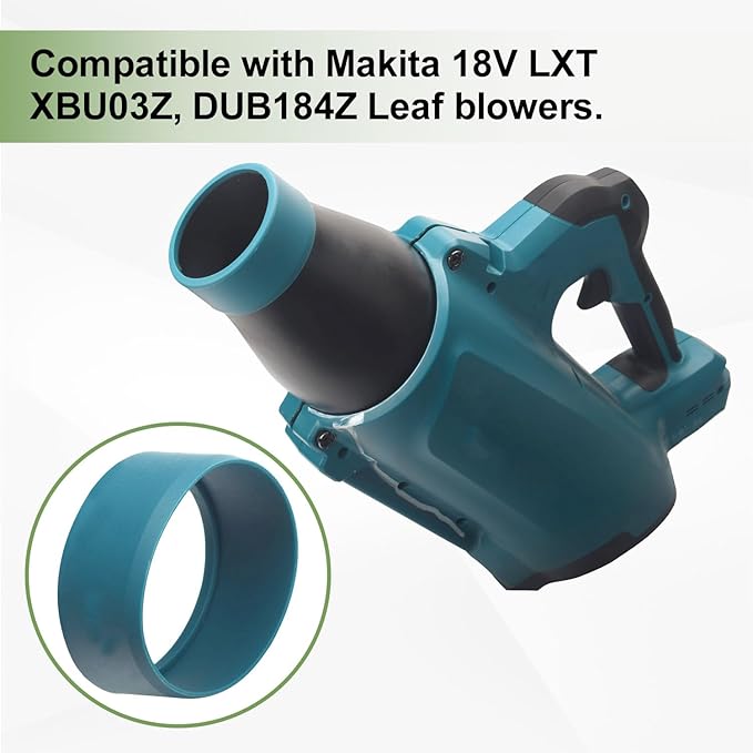 Car Drying Nozzle for Makita 18V LXT Leaf Blowers XBU03Z, XBU03SM1, DUB184Z, DUB184PT, DUB184PT2 - Contain Protective Silicone Band - LeafyLoom