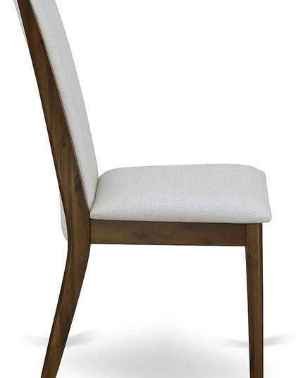 East West Furniture OXLA3-AWA-05 Oxford 3 Piece Room Furniture Set Consist of a Square Dining Table and 2 Upholstered Chairs, 36x36 Inch - LeafyLoom