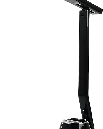 Folding Mini Desk Lamp - Dimmable Touch Control 8W LED Portable Light - Foldable 17.67" H Table Top Lamps for Office Home & Travel, Black - LeafyLoom