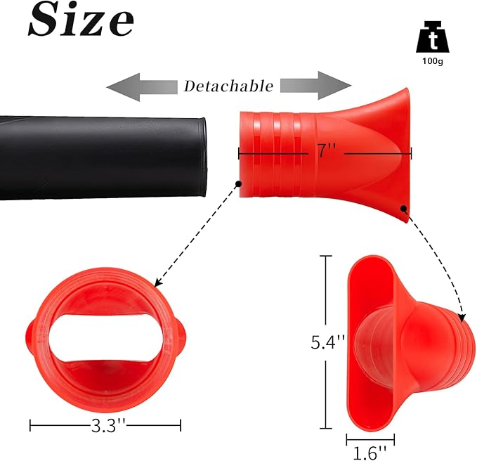 Flat Nozzle for Milwaukee M18 Fuel Leaf Blower, Work for Milwaukee M18 2724-20 & 2724-21(1 Pack, no Tool) - LeafyLoom