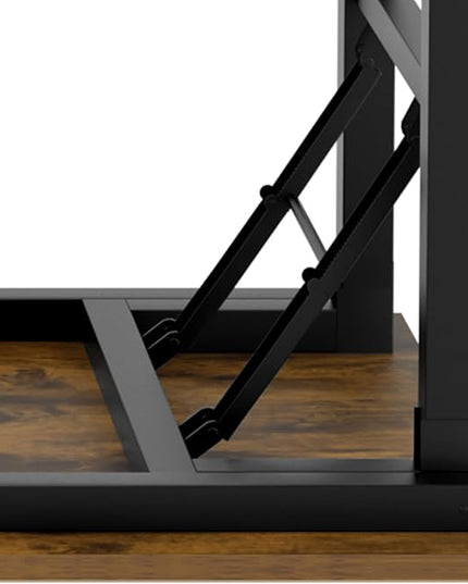 Need Home Office Desk Large Computer Desk 60 inch Sturdy Table Foldable Desk Gaming Computer Table No Assembly Required, Rustic Brown&Black Frame AC5FB(152.4 * 60) - LeafyLoom