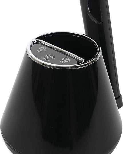 Folding Mini Desk Lamp - Dimmable Touch Control 8W LED Portable Light - Foldable 17.67" H Table Top Lamps for Office Home & Travel, Black - LeafyLoom