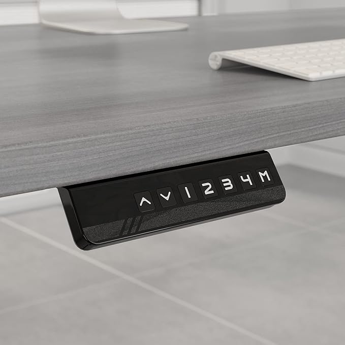 Bush Business Furniture Move 60 Electric Ergonomic Sit-Stand Computer Table for Home and Professional Office, 48W x 24D, Platinum Gray - LeafyLoom