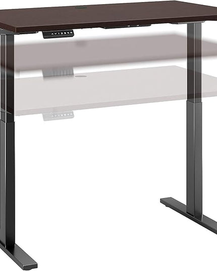 Bush Business Furniture Move 60 Electric Ergonomic Sit-Stand Computer Table for Home and Professional Office, 48W x 24D, Mocha Cherry - LeafyLoom