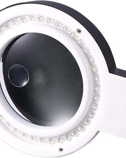 Haofy LED Desk Lamp, LED Magnifying Office Lamp 5X 10X Magnifier with Light Table and Desk Lamp Floor St and Adjustable Magnifier Glass Lamp for Reading and Repairing - LeafyLoom