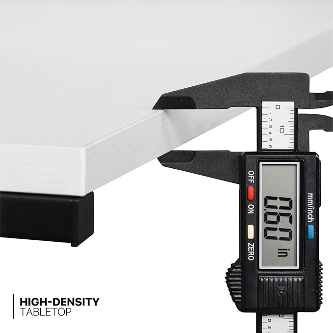 MoNiBloom L Shaped Computer Desk Corner Table with Metal Frame, L Desk Workstation for Home Office, Space-Saving, White - LeafyLoom
