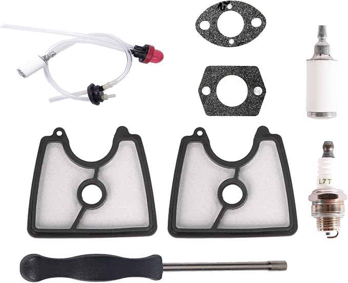 590460102 545081811 Carburetor for Husqvarna 125B 125BX 125BVX Leaf Blower Trimmer for Zama C1Q-W37 Carb 545 08 18-11 545112101 581798001 with Air Filter Fuel Line Kit - LeafyLoom