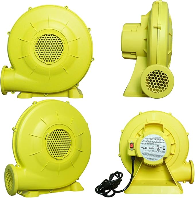 750W(1HP) Blower, Commercial Inflatable Bounce Blower, Ideal for Inflatable Bounce Houses, Bouncy Castles (UL Certification) - LeafyLoom