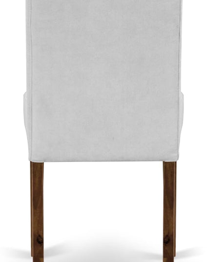 East West Furniture ANAS3-AWA-27 3 Piece Modern Dining Set consists A Dinning Table and 2 Light Gray Faux Leather Dinner Chairs, Antique Walnut, 36x36 Inch - LeafyLoom