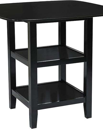 Lexicon Skyway 5-Piece Counter Height Dining Set, Black - LeafyLoom