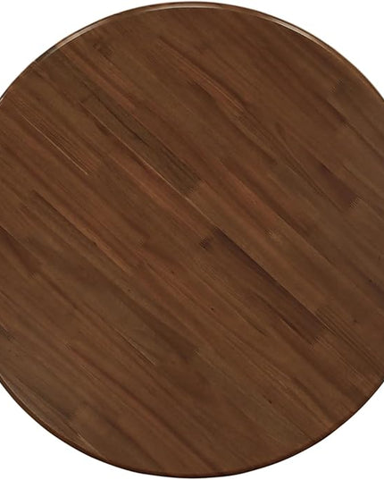 East West Furniture ANAS5-AWA-27 5 Piece Mid Century Dining Set Includes A Dinner Table and 4 Light Gray Faux Leather Parsons Chairs, Antique Walnut, 36x36 Inch - LeafyLoom