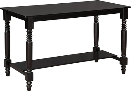 Kitchen 6-Piece Counter Height Set Table with Shelf 4 Chairs and Bench for Dining Room, Espresso - LeafyLoom