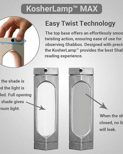 KosherLamp™ Max - Steel by KOSHER INNOVATIONS™ - LeafyLoom