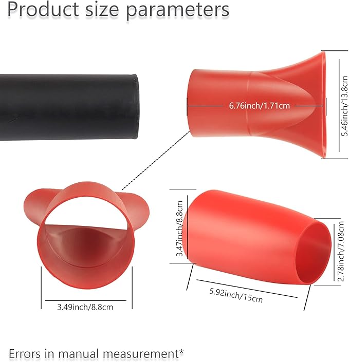 Leaf Blower Flat Tip Nozzle and Flare Nozzle Tip for Milwaukee M18 2724-20 & 2724-21 Fuel Leaf Blower, Work for Drying, Blow-Drying -Leaf Blower Flat Nozzle Tip - LeafyLoom