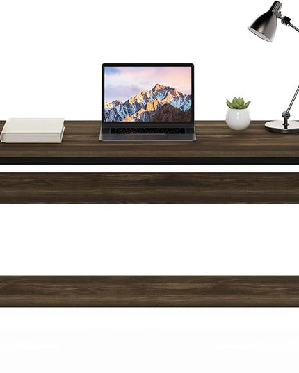 Furinno Moretti Modern Lifestyle Enhanced Study Desk 52 Inch, 52-Inch, Columbia Walnut - LeafyLoom
