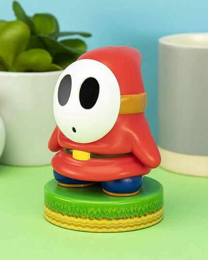 Paladone Super Mario Shy Guy 3D Icon BDP | Officially Licensed Nintendo Collectable | Unique Gift Idea | Bright Night Light or Desk Lamp | Battery Powered by 2 x AAA, White - LeafyLoom