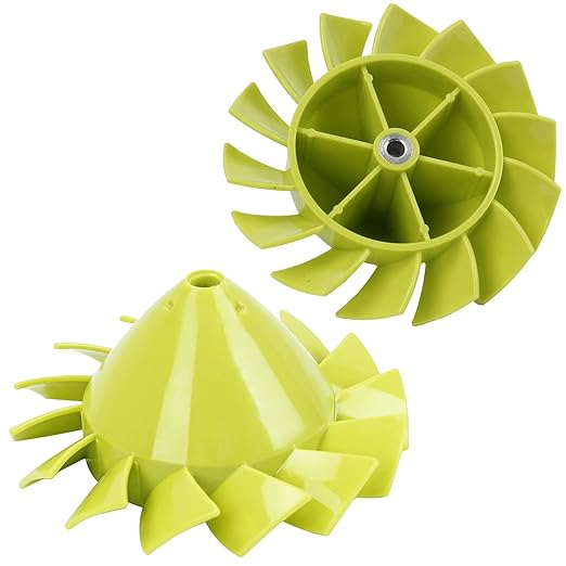 Blower Fan Blade 529437004 for Ryobi 18 Volt Blower Fan P2108 P21081 P21081VN P21081VNM Fits Ryobi Leaf Blower Part 529437004 529437003 529437001(W/Insert Nut)- 2 Pack - LeafyLoom