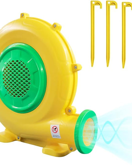 750W Bounce House Blower, Powerful Air Blower for Inflatable, Portable Inflatable Bubble House Blower Pump Fan for Inflatable Bouncy Castle, Jumper, Water Slide, Blower Corded(750 Watt 1HP) - LeafyLoom
