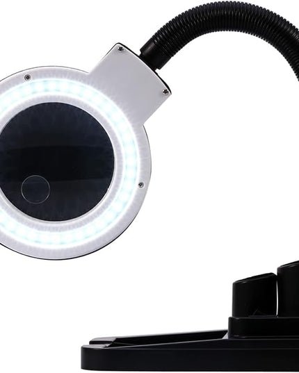 Haofy LED Desk Lamp, LED Magnifying Office Lamp 5X 10X Magnifier with Light Table and Desk Lamp Floor St and Adjustable Magnifier Glass Lamp for Reading and Repairing - LeafyLoom