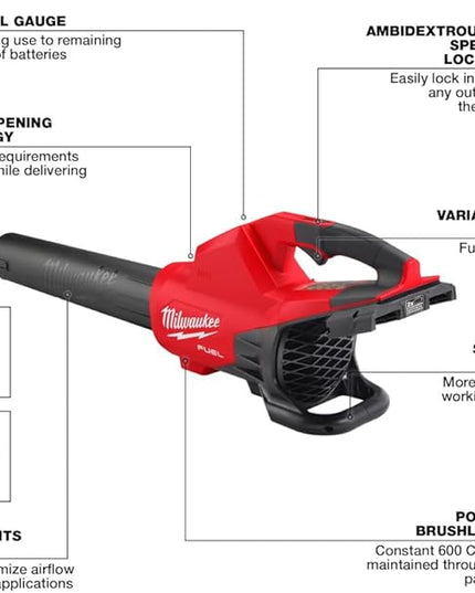 Milwaukee 2824-20 M18 Fuel™ Dual Battery Blower - LeafyLoom