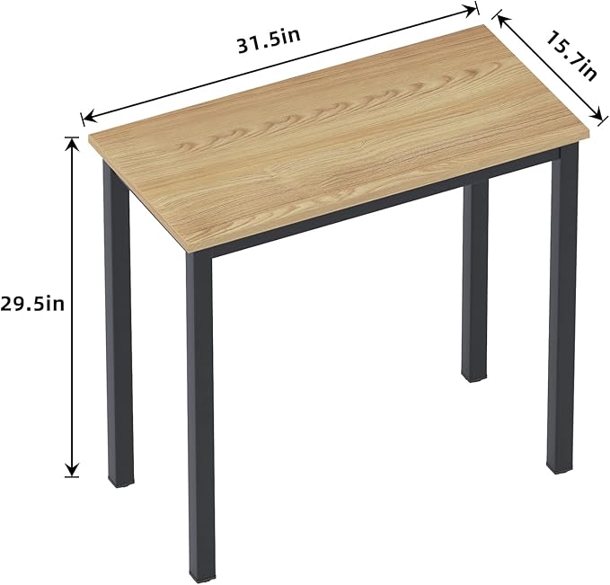 sogesfurniture Computer Office Desk Computer Table with BIFMA Certification Sturdy Office Desk Writing Desk,Teak&Black,BHUS-AC3BB-8040 - LeafyLoom