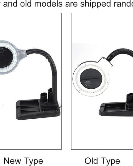 Haofy LED Desk Lamp, LED Magnifying Office Lamp 5X 10X Magnifier with Light Table and Desk Lamp Floor St and Adjustable Magnifier Glass Lamp for Reading and Repairing - LeafyLoom
