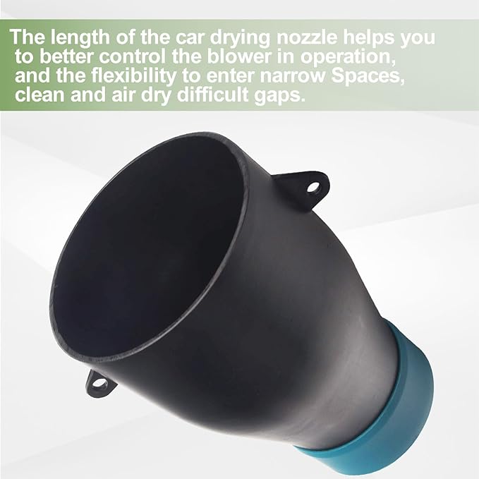 Car Drying Nozzle for Makita 18V LXT Leaf Blowers XBU03Z, XBU03SM1, DUB184Z, DUB184PT, DUB184PT2 - Contain Protective Silicone Band - LeafyLoom