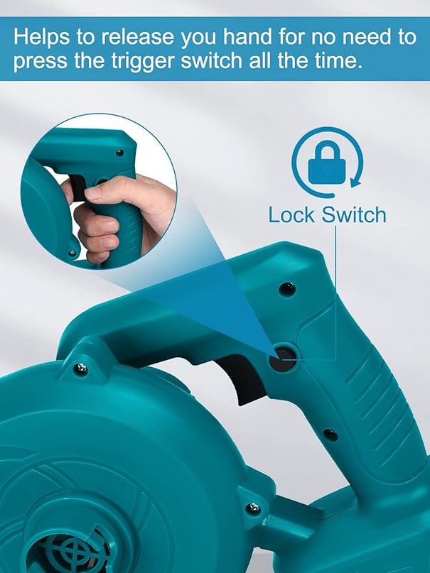 Cordless Leaf Blower with 2 Batteries and Charger,2-in-1 Lightweight Electric Mini Small Handheld Battery Powered Sweeper/Vacuum for Lawn Care,Patio,Blowing Leaves and Snow - LeafyLoom