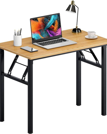 Need Office Computer Desk - 47.2L Sturdy and Heavy Duty Folding Laptop Table,Writing Table/Home Office Desk/Sewing Table,No Assembly Required (Teak Color) AC5BB12060 - LeafyLoom