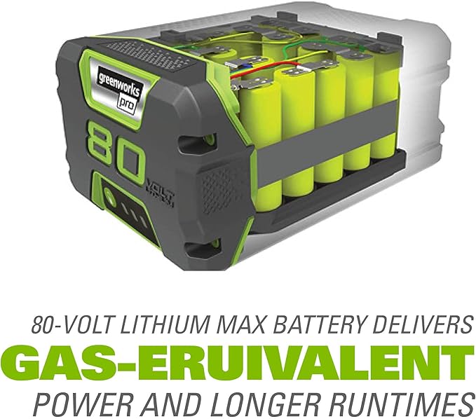 Greenworks 80V (180 MPH / 610 CFM / 75+ Compatible Tools) Cordless Brushless Backpack Blower, 2.5Ah Battery and Rapid Charger Included, Green/Black - LeafyLoom