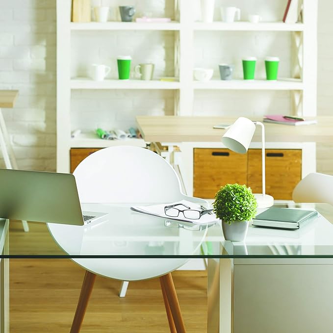 Newhouse Lighting NHDK-OS-WH Oslo Contemporary Desk Lamp with LED Bulb Included, White - LeafyLoom