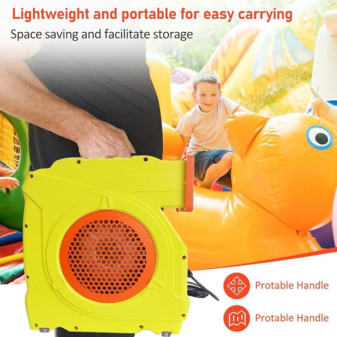 Inflatable Bounce House Blower,1400W-1600W,1.7 HP & 2 HP Dual Speed Inflatable Blower,Powerful Bounce House Air Blower Fan for Large Inflatable Bounce House, Bouncy Castle and Slides - LeafyLoom