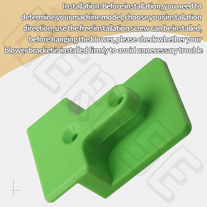 Blower Wall Mount/Mounting Bracket for EGO 530CFM 615/650CFM Leaf Blower, Suitable for Two Different Types of Blowers, Does Not Fit 765 CFM Vane Blower Models, W/Screws, Green - LeafyLoom